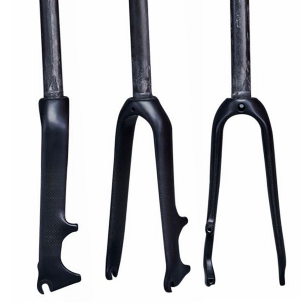 Glanzende/matte 3k carbonvezel opvouwbare bmx-fietsvork voorvork 14 16 18 20 22 inch stuurbuis 28.6mm schijfremmen