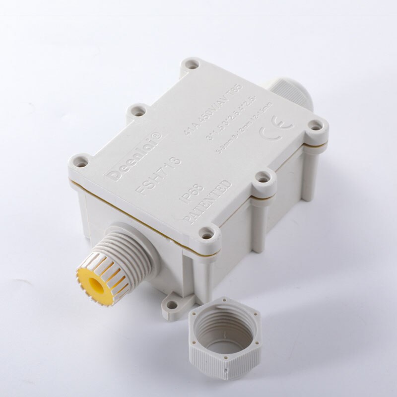 IP68 Waterproof Black Black Transparent Plastic Cable Wire Connector Gland Electrical 2-Cable Junction Box with Terminal: Type 5
