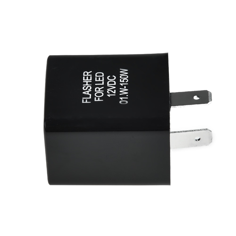 Replacement LED Flasher Relay Electronic Fix Fast Hyper Flash PVC Plastic Black