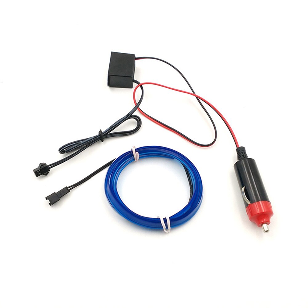 5M Glow EL Wire Cable with 12V Car Driver LED Neon Christmas Dance Party DIY Costumes Clothing Luminous Car Light Decoration: Deep Blue