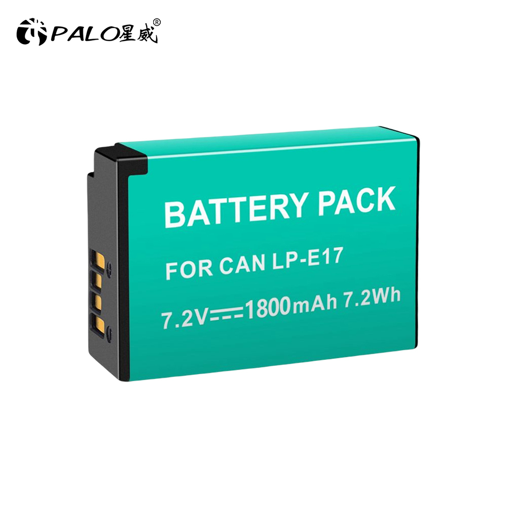 PALO LP E17 LP-E17 bateria + LCD podwójna ładowarka USB do aparatu Canon EOS 250D 200D M3 M6 750D 760D T6i T6s 800D 8000D pocałunek X8i kamery: YELLOW