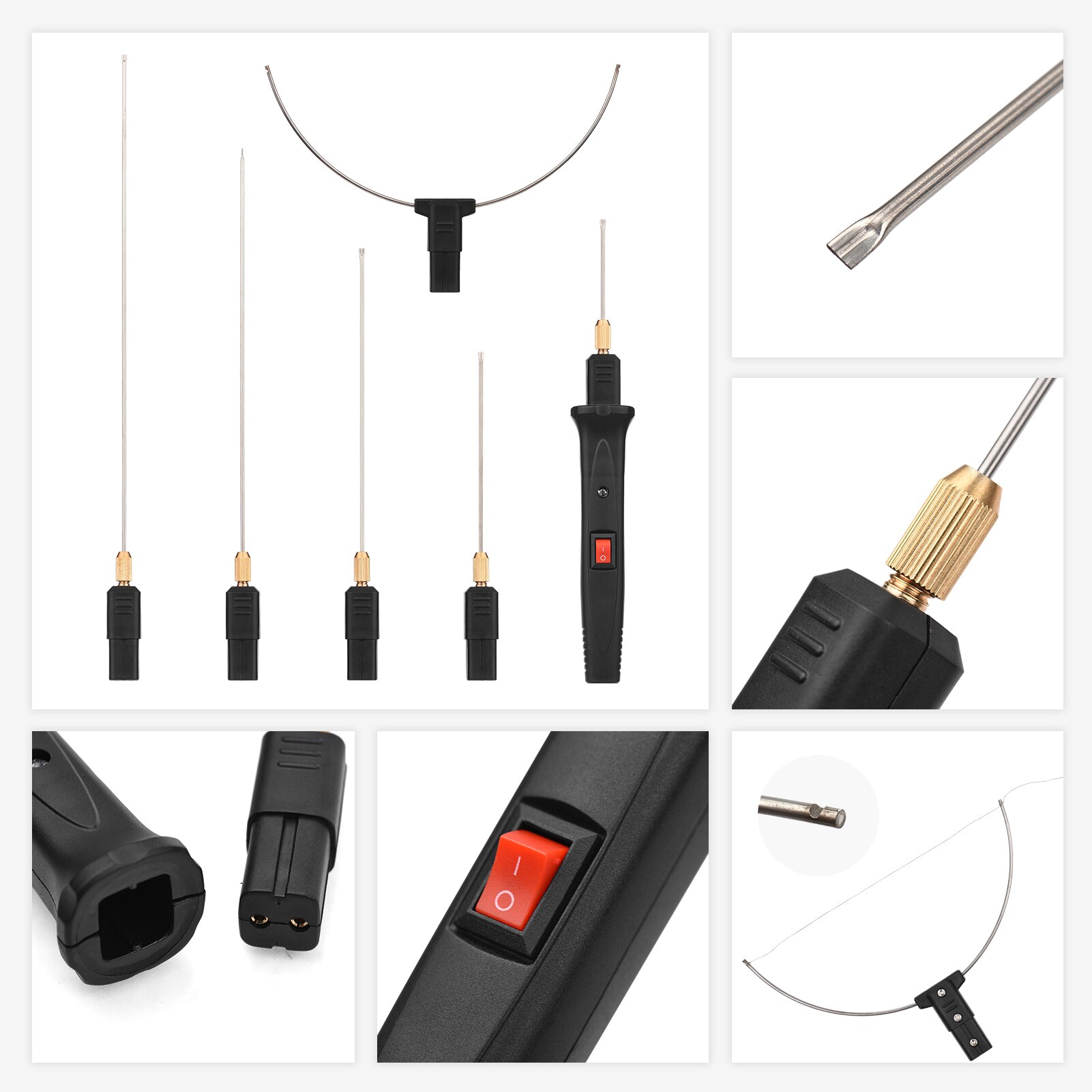 24W Electric Foam Cutter Kit Adjustable Temperature 0-300℃ Foam Cutting Pen Wire Cutter Styrofoam Cutting Tool Engraver