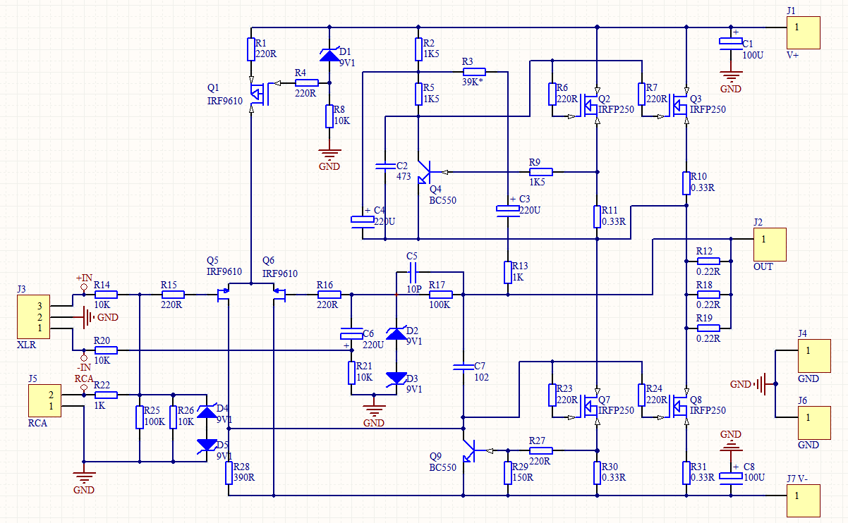 GZLOZONE One Pair PASS A3 Single-ended Class A Power Amplifier Bare PCB