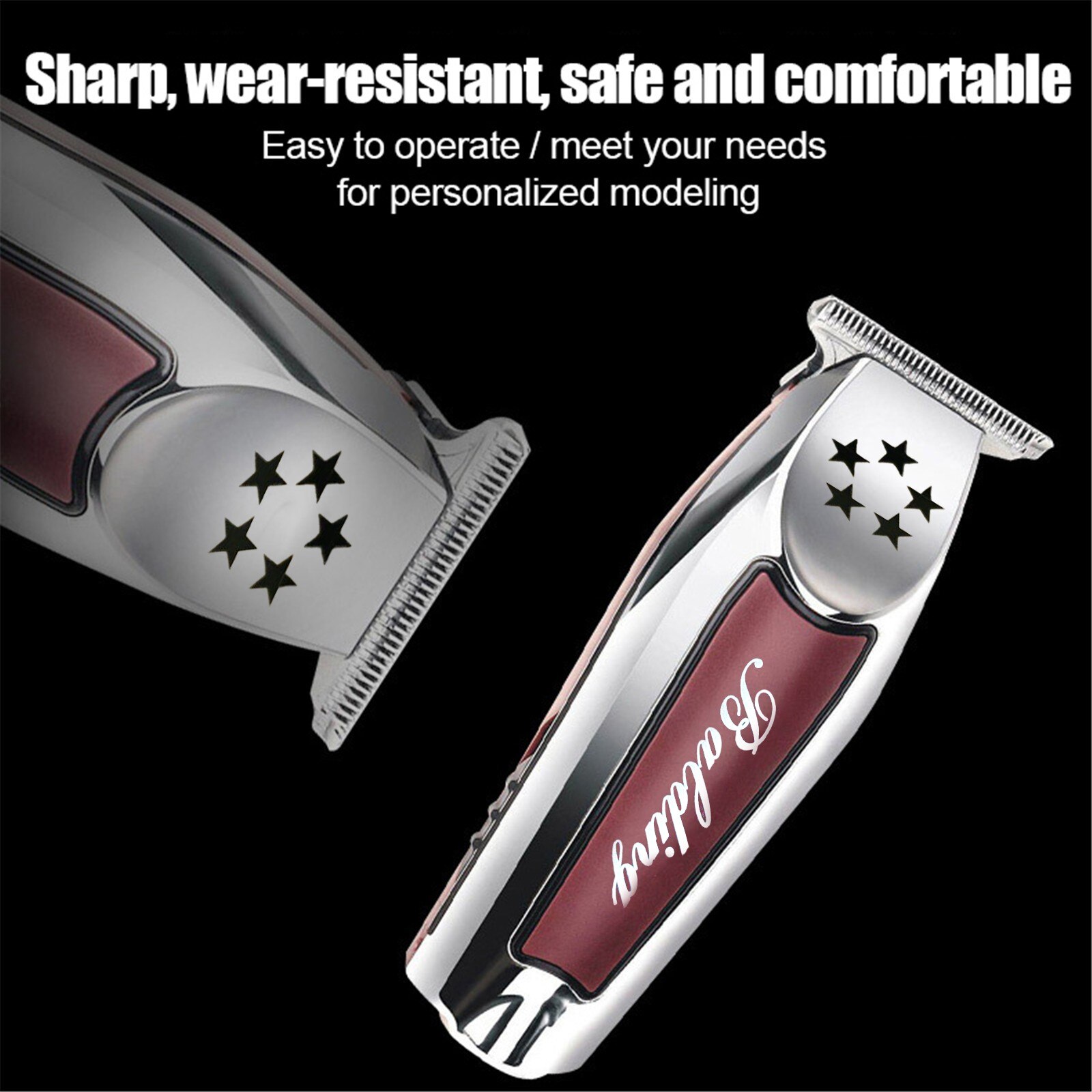 Electric Hair Clipper Shaver Beard Trimmer Detailer pro Barber Hair push shear Hair Cutting Machine Adjustable T-Wide Blade LT