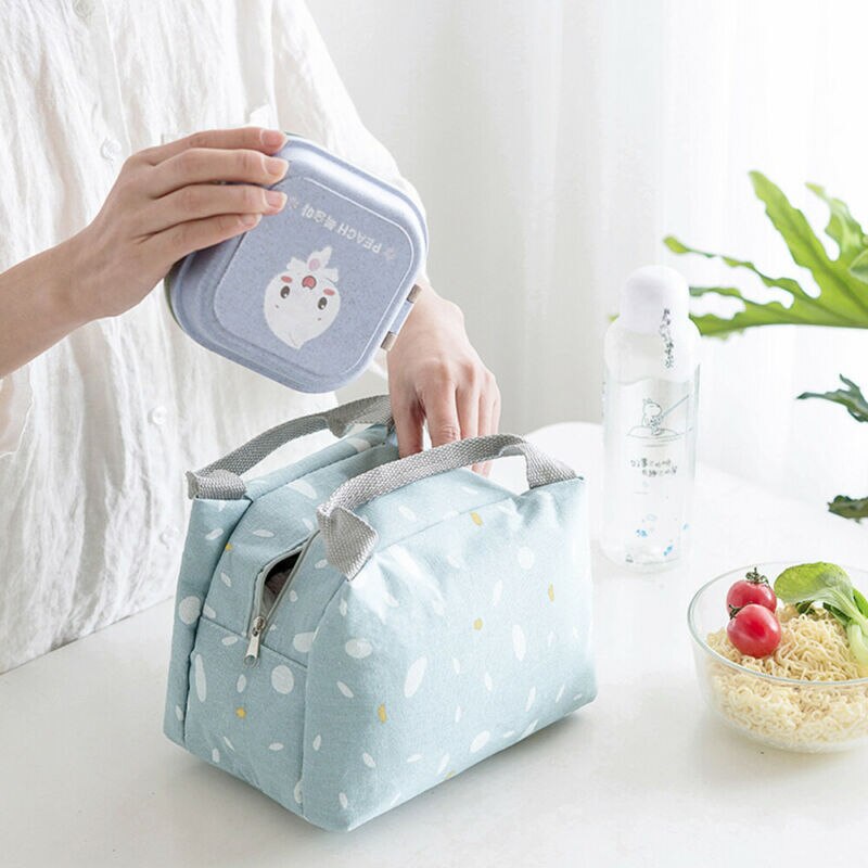 Praktische Kleine Geïsoleerde Picknick Ice Pack Waterdichte Oxford Doek Lunch Koeler Tassen Kleine Verse Stijl Gekoelde Lunch Zakken