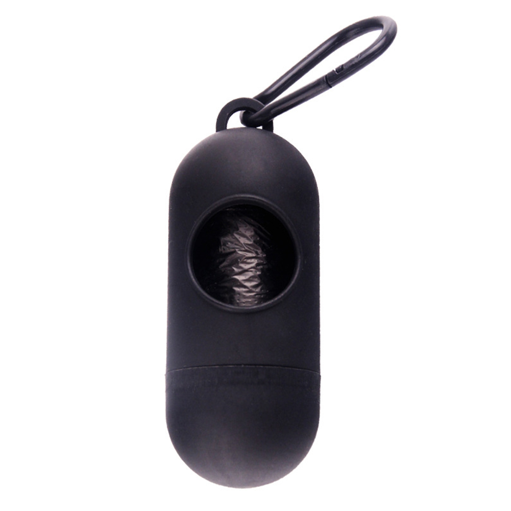 1 pc praktiske kæledyrsaffaldsholdere dispenser dispenser dispenser poser setdog affaldsposer dispenser kæledyr hunde skraldespand: Sort