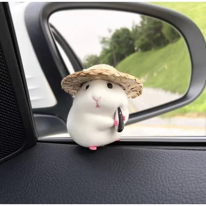 Leuke Hamster Auto Middenconsole Hars Ornamenten Auto Interieur Dashboard Ornamenten Decoratie Auto Decoratie Beeldje