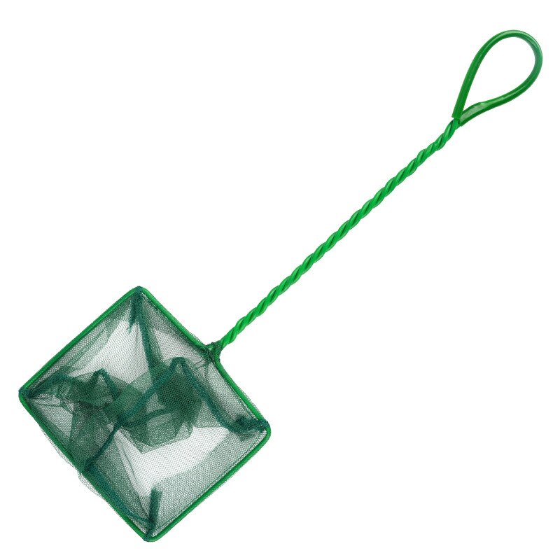 Epuisette à long manche pour aquarium,filet à poisson transportable de forme carrée pour réservoir, pour la pêche et le nettoyage des objets flottant dans l'eau, accessoire d'entretien