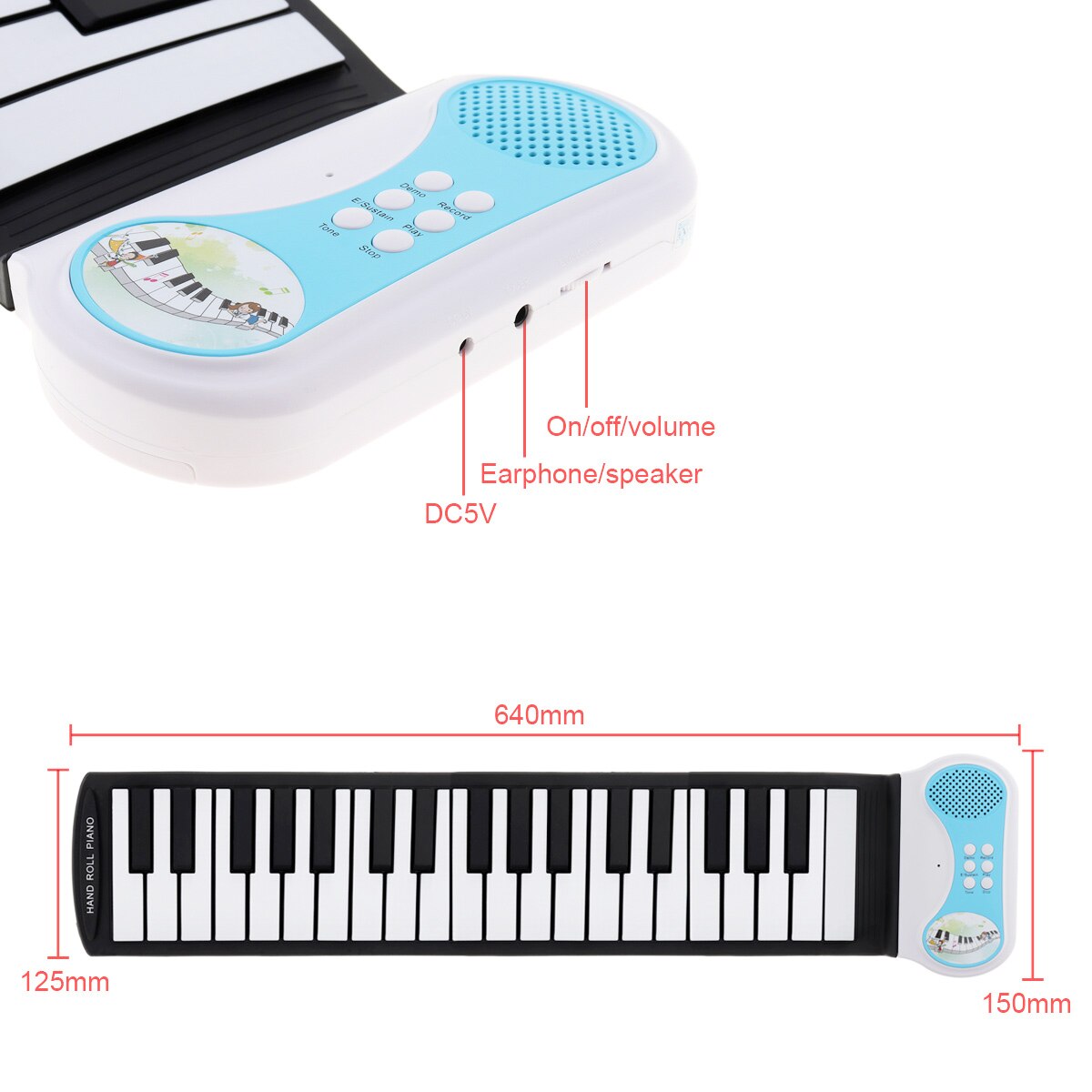 ¡Oferta! Teclado electrónico de Piano enrolladas a mano Flexible de silicona con iluminación para niños estudiantes rendimiento musical y entrenamiento