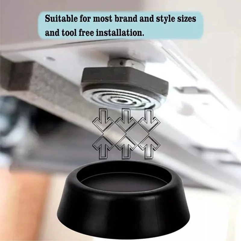 Almohadillas antivibración para pies de lavadora, alfombrilla de goma elástica antideslizante, almohadilla a prueba de golpes para muebles de piso de refrigerador