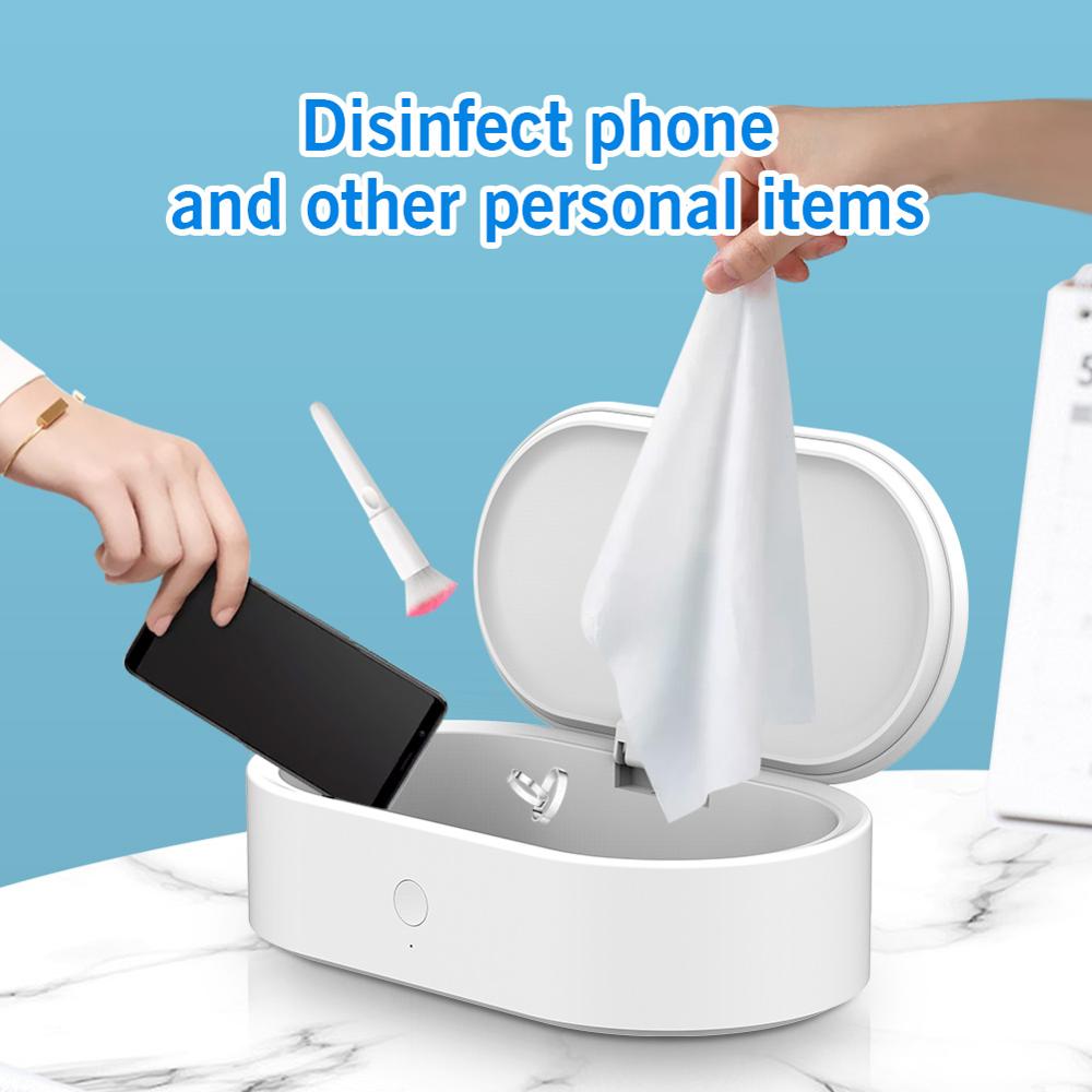 UV Phone Disinfection Box With 10W Wireless Charging UVC 99% sterilization rate Box For Phone Earphone Mask Underwear