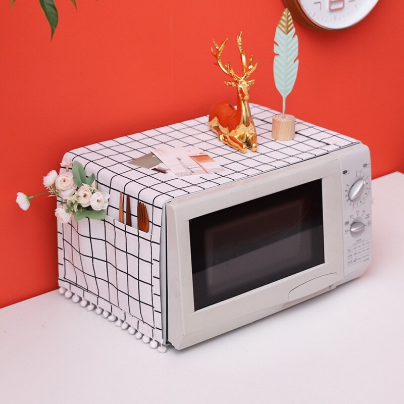 Eenvoudige Magnetron Kant Stofdicht Pil-Proof Handdoek Cover Multifunctionele Elektrische Oven Met Opbergtas Home Decor: WT