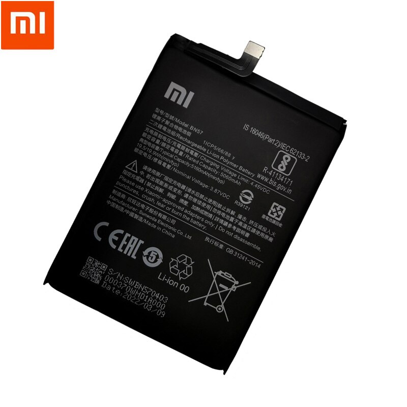 Xiao – batterie de téléphone d&#39;origine mi BN57 BN61, 2022 mAh, 100% 6000, pour Xiaomi Pocophone X3 Poco X3 Pro, Batteries de remplacement + outil