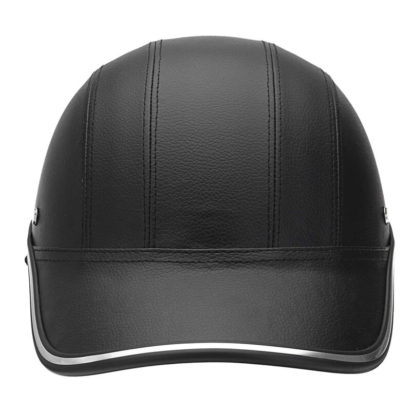 Motorfiets Lederen Helmen Fiets Scooter Half Open Gezicht Beschermende Helm Helm-Veiligheid Unisex Racer Helm Baseball Cap-veiligheid