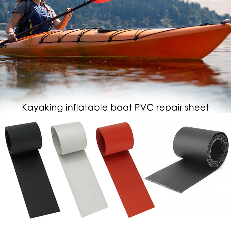 50x1000mm Inflatable Boat Kayak Repair Patch Damaged Leaking Hole Glue Kits Air Bed Dinghy Damaged Leaking Hole PVC Repair Patch