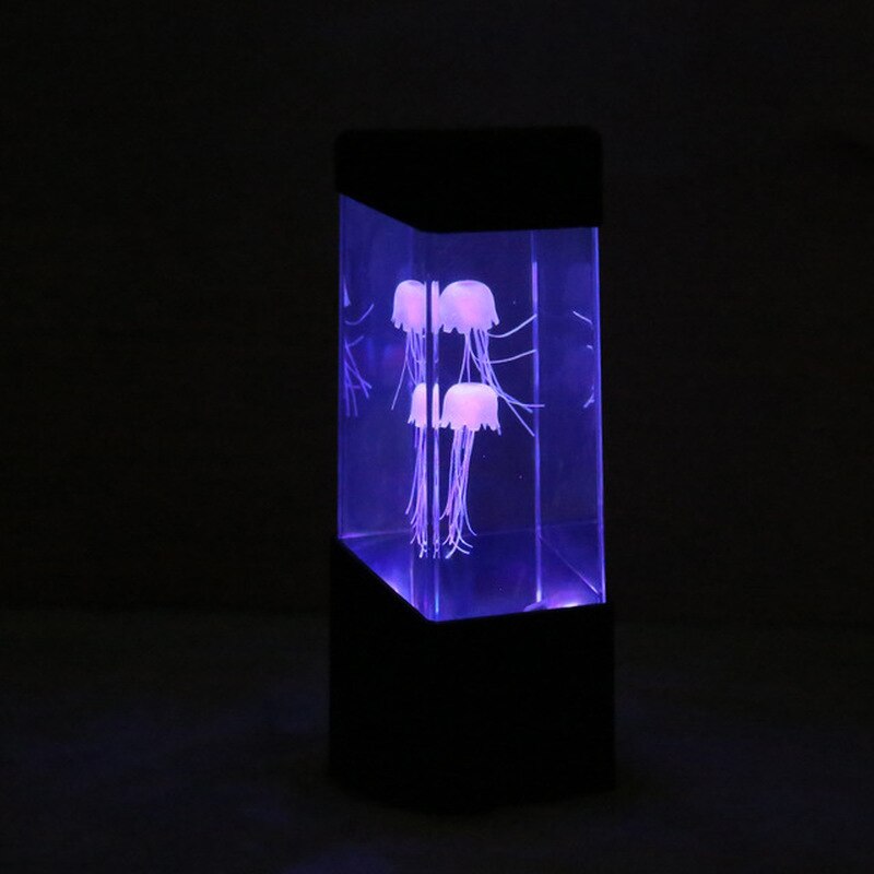 Maneter tank nattlampa akvarium stil led lampa sensorisk autism led skrivbord lampa maneter akvarium lampa ljus 7 färgförändring