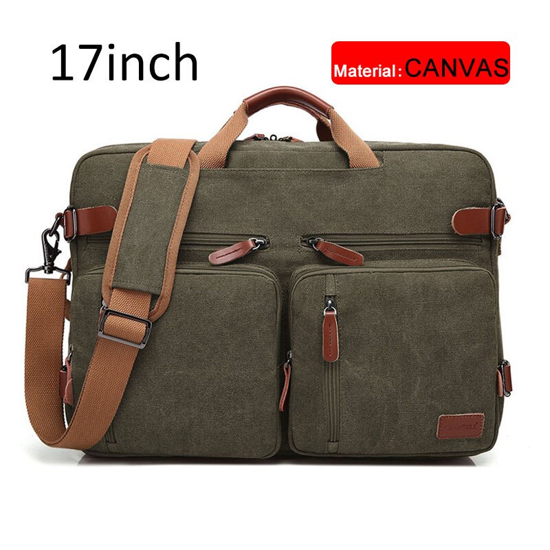 17 Inch Convertible Aktetas Mannen Zakelijke Handtas Messenger Tas Toevallige Laptop Multifunctionele Reistassen Voor Man Grote XA161ZC