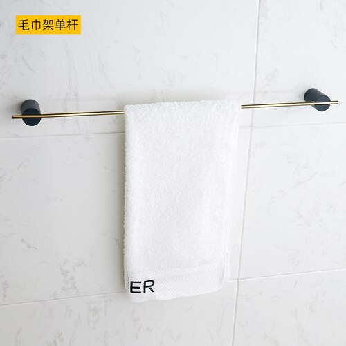 Accessoires de salle de bain en cuivre doré | Porte-serviettes 60cm porte-serviettes mural de bain-douche, ensemble de porte-savon en céramique: single towel bar 1