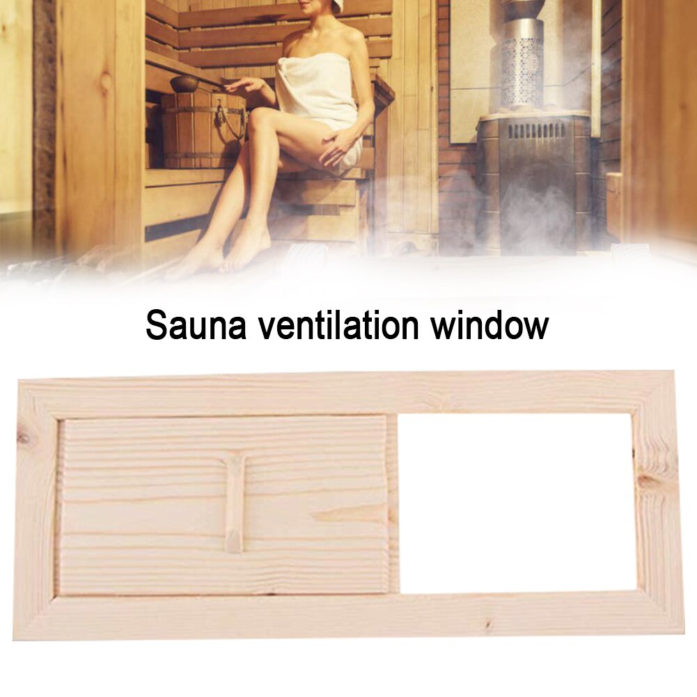 Finestra dell'otturatore di casa installazione facile pratica sauna presa d'aria griglia scorrevole ventilazione bagno estivo bagno in legno di cedro regolabile