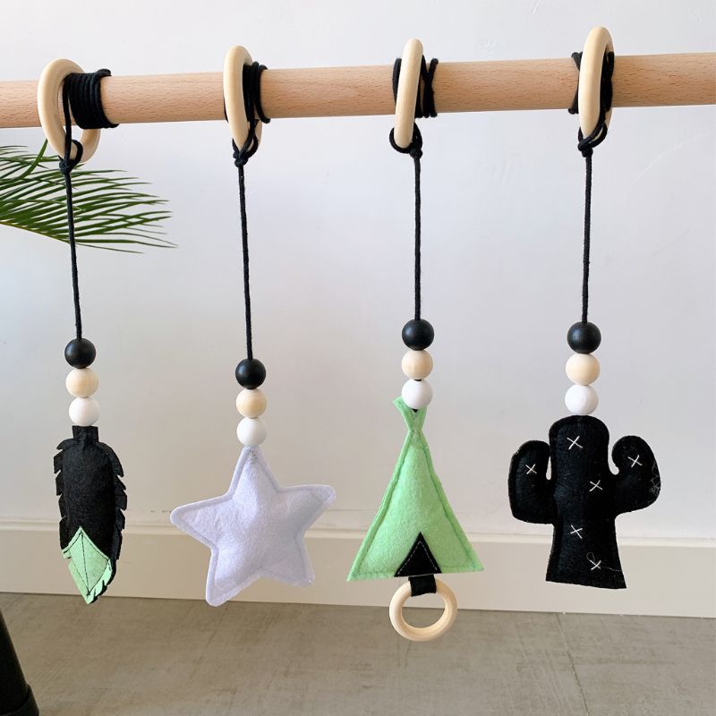 4 st fitnessställhänge i massivt trä babygym leksak hängande prydnader rumsinredning giftfria och smaklösa hängande tillbehör