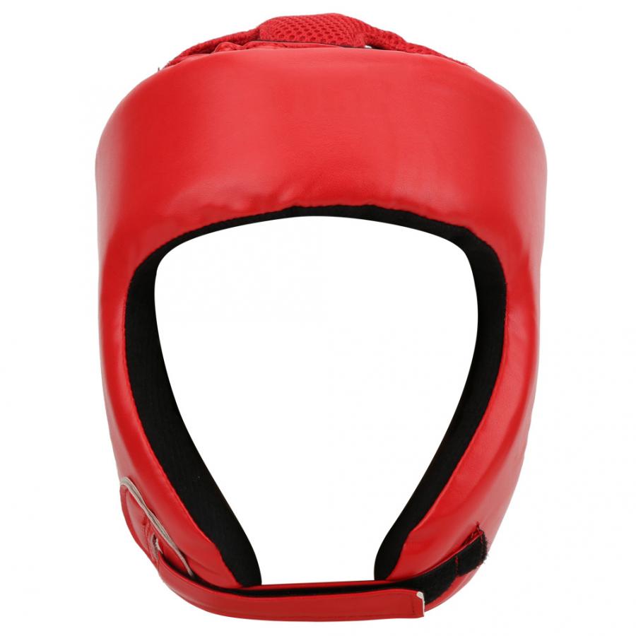 Justerbar boksehoved gear boksehjelm til mænd pu læder halvpakke stansning hovedbeskyttelse sanda hjelm boksehovedbeskyttelse