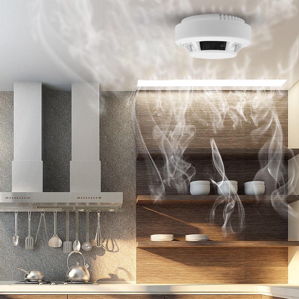 Home Security Smoke Detector Alarm High Sensitive Stable Independent Alarm Smoke Detector Fire Alarm Detector