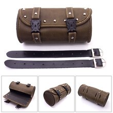 Retro Motorcycle Handlebar Bar Saddlebag Front Rear Polyurethane Leather Tool Bag For Harley