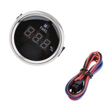 2&#39; 52mm Black Chrome Digital fuel level gauge (800-00124) 0-190ohm Signal Waterproof Dust-proof