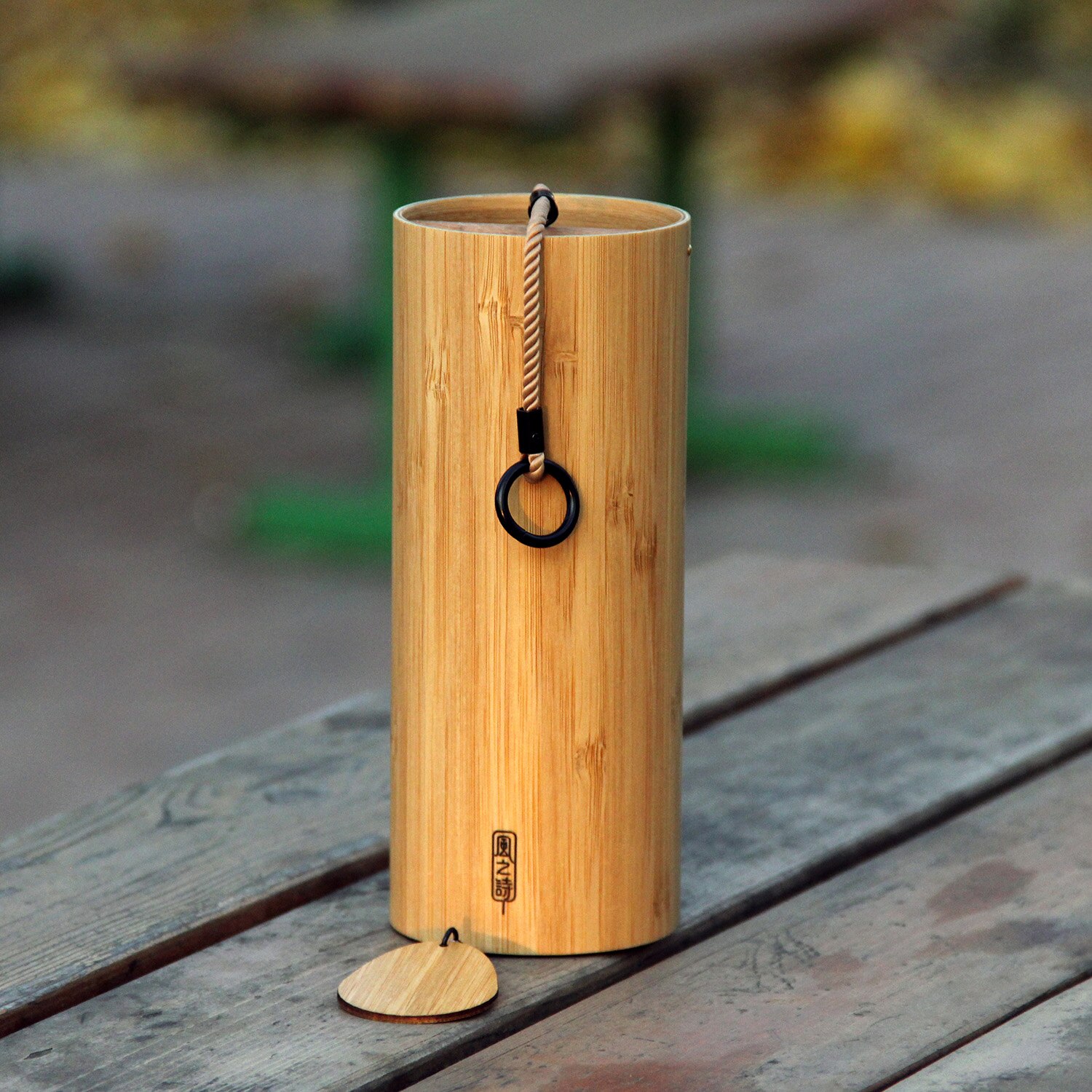 Bambus vindklokke windchime vindklokke til udendørs haveterrasse boligindretning zen meditation afslapning vinter akkord gbdc