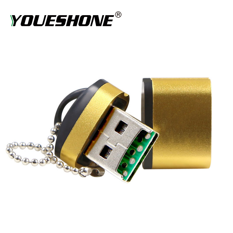 Mini usb 2.0 mikro usb kortlæser til micro sd kort tf kort adapter plug play farverig vælg til bærbar pc til huawei andriod