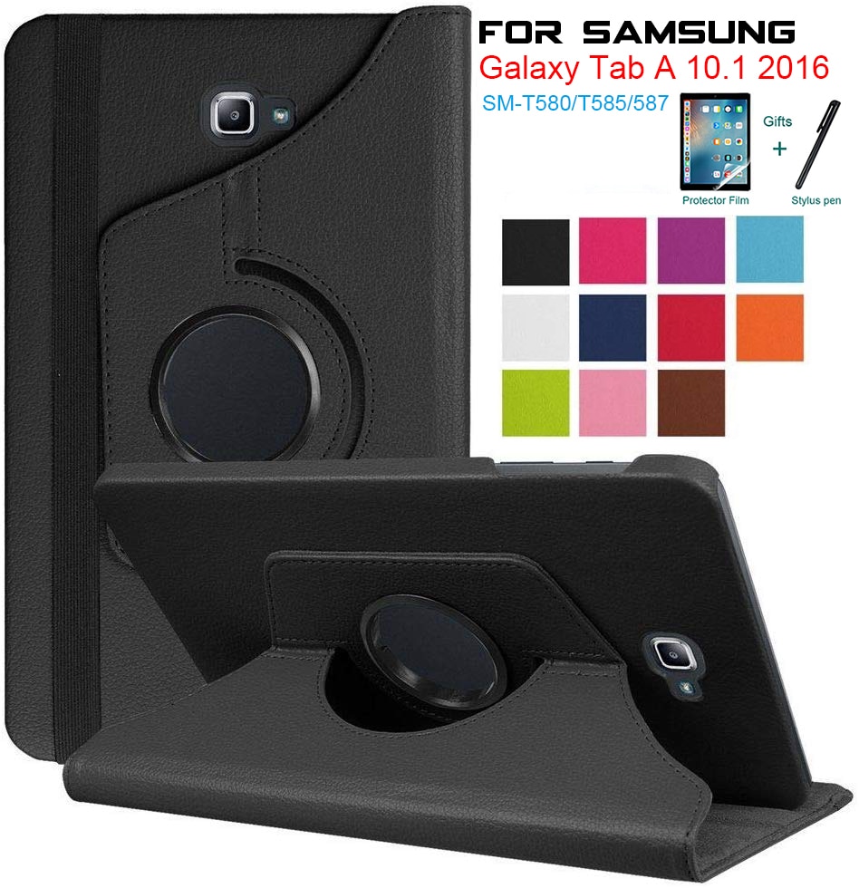 Pokrywa dla Samsung Galaxy Tab A 10.1 przypadku 360 obrotowy stojak kılıf na Samsung Galaxy Tab A 10 cal SM-T580 SM-T585 etui na tablety