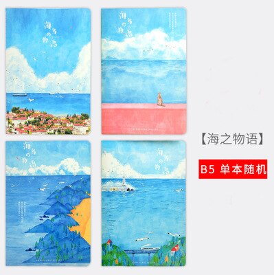 Whale Notebooks B5 Student Stationery Notepad Cute Cartoon Pocket Planner Novelty Schedule Book Office and School Supplies: Red