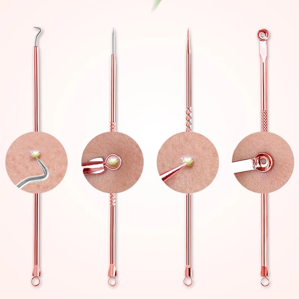 Stainless Steel Blackhead Removal Tool 10set Blackhead Acne Needle Freckles Powder Removal Needle Set Black Spot Pore Cleanser
