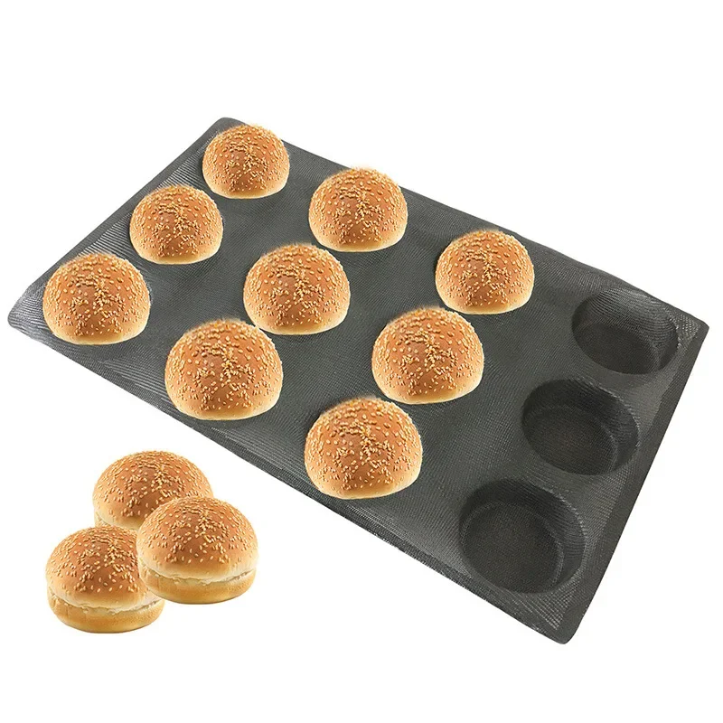 Perforerede hamburgerforme muffinforme non-stick bageplader silikone bolleforme