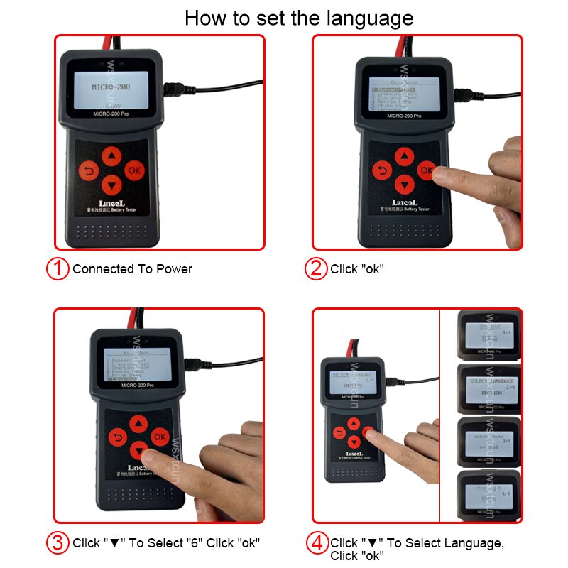 Micro200 Pro Digital Car Battery Tester 12v 24v 40 to 2000CCA Automotive Load Battery System Analyzer for Motorcycle AGM EFB Gel