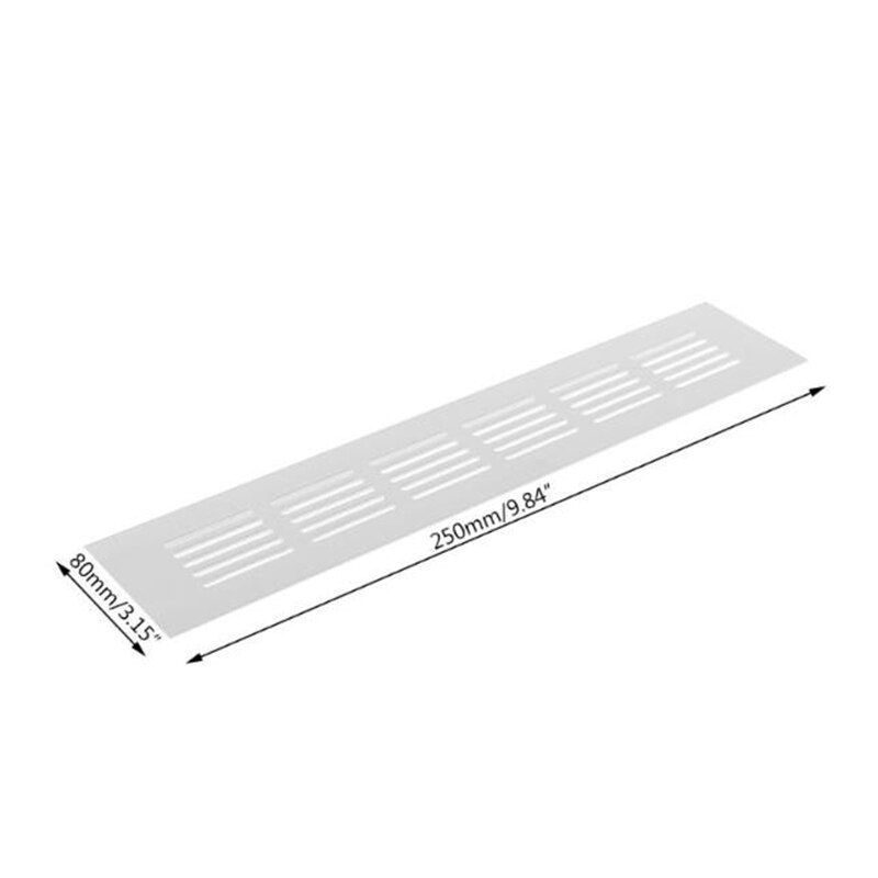 Lüftungsschlitze Lochblech Aluminium Legierung Metall Luft entlüften Lamellen Grill Abdeckung Belüftung Gitter 225mm * 80mm