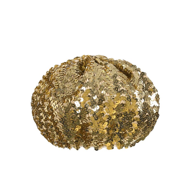 Women Sequin Berets Bling Stretch Metallic Shining French Beret Hat Beanie Clubwear Cap: Gold