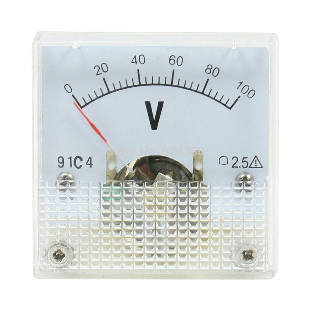 DC 0-100V 100V Analog Panel Volt Voltage Meter Voltmeter Gauge 91C4