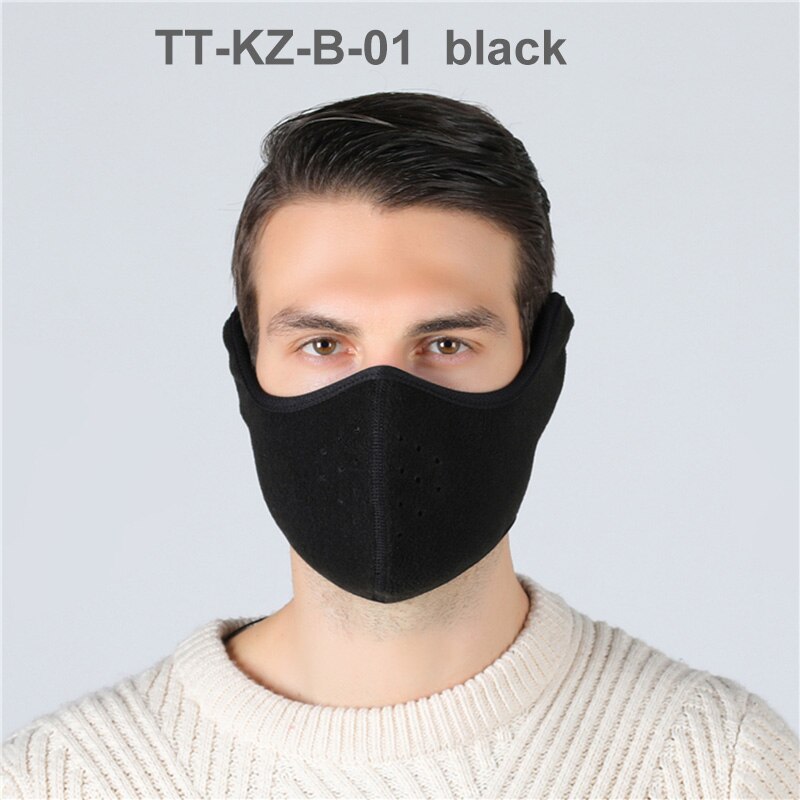 Winter Outdoor Ski Masker Fietsen Paardrijden Warm Rijden Masker Hoofddeksels Winddicht Masker Oor Bescherming Masker: 1 Pcs  black