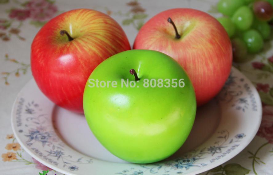 20 stuks 8cm/3.15 " kunstmatige appels, fruit, groenten, simulatie-appels, model, rekwisieten, decoraties, bruiloftsshootbenodigdheden