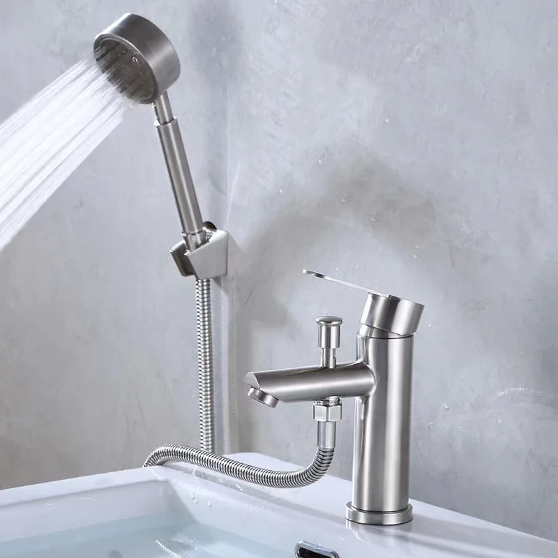 Badkamerkraan Roestvrijstalen Gootsteen Kranen Koud En Warm Water Mixer Badkraan Met Doucheset