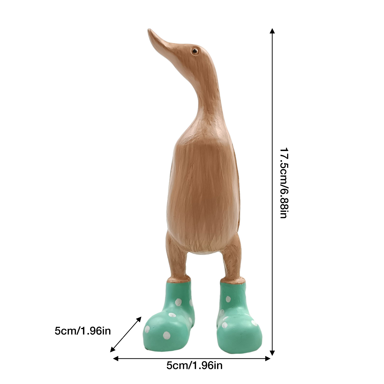 Duck Sculpture With Rain Boots | Spotted Wellies Boots Resin Duck Figurine | Duck Statue With Boots Garden Decor For Party Yard: PURPLE