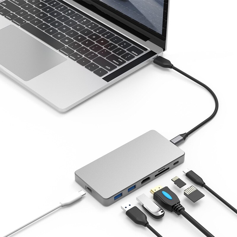 Docking Station di tipo C con scatola per disco rigido Mobile a stato solido Nvme con Hub per Laptop HDMI adatto per telefoni cellulari per Computer