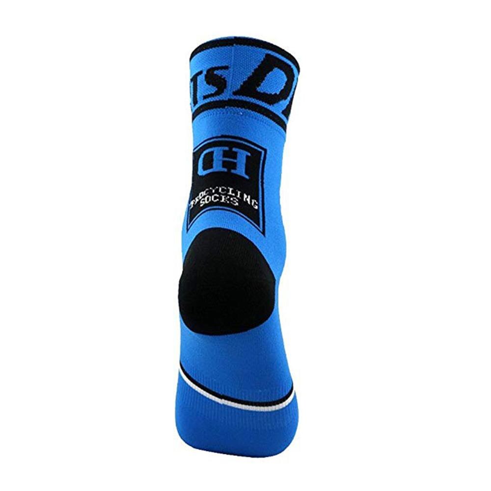 Mannen en vrouwen fiets rijden anti-slip sokken outdoor sport running ademende sokken sport fitness yoga gelukkig sokken 40M22: Blauw