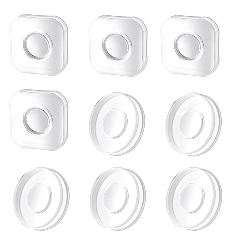 Nano Gel Pad,Nano Traceless Magic Stickers,Sticky Gel Pad Double-Sided Seamless Traceless Washable Reusable (9 Pack)