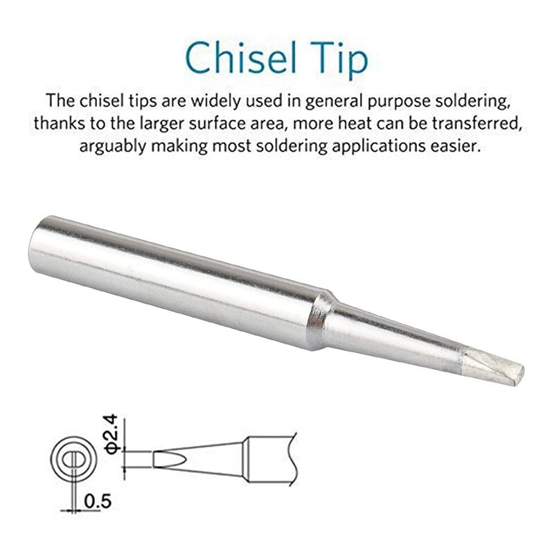 JFBL 5Pcs ST Series Soldering Tip for Weller WLC100, WP25, WP30, SP40L,SP40N and WP35 Irons Tips