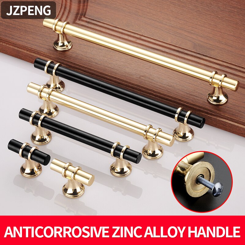 Black cabinet handle copper brushed kitchen cabinet door handle furniture drawer pull hardware pull rod handle