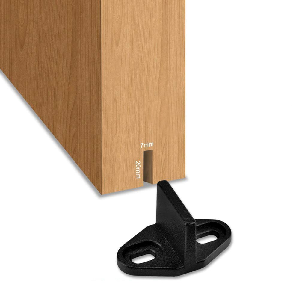 2- pack bottenstyrning golvstyrningar metall stålbeslag för skjutbar ladugårdsdörr ladugårdsdörr hårdvara golvstyrning glidande