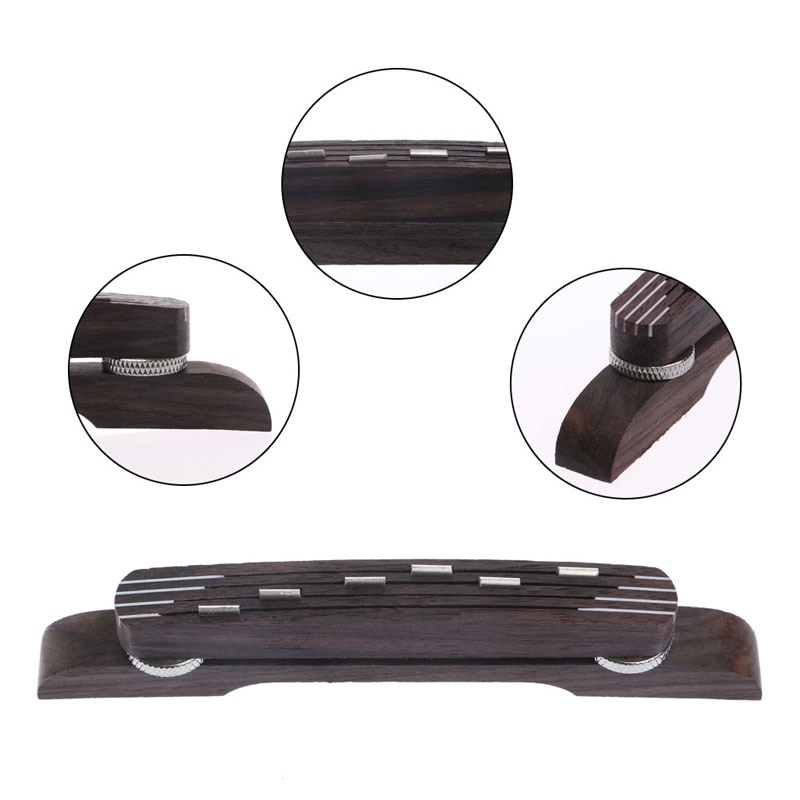 1Pc Luthier 6 String Archtop Jazz Guitar Adjustable Floating Bridge Rosewood