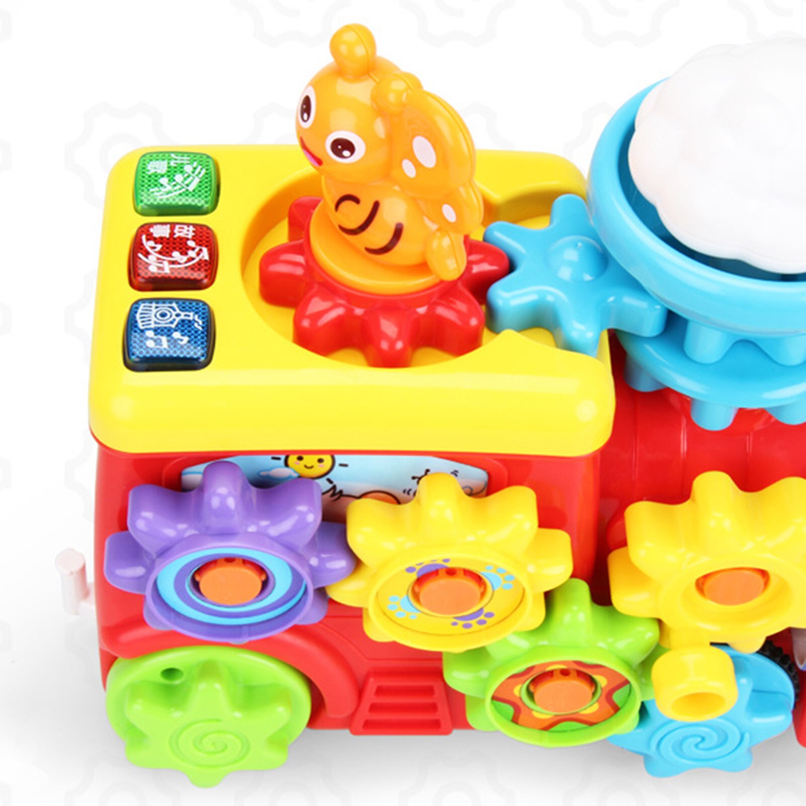 Cartoon Dier Trein Gear Splicing Diy Montage Educatief Speelgoed Kids Set